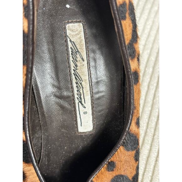 Brian Atwood Animal Print Stiletto Leather Ankle Boots Womens Size 38.5 - Picture 8 of 10
